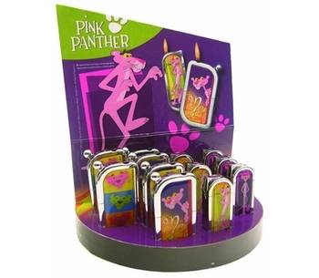 810-0026 STAND WITH 12 LIGHTERS PINK PANTHER