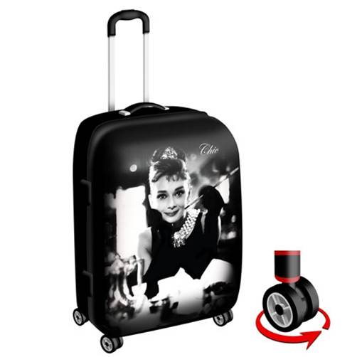 811-0105 TROLLEY SUITCASE AUDREY HEPBURN CHIC (SMALL/HARD SHELL)
