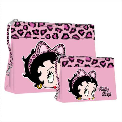 811-1009 SET 2 NECESSAIRES ENVELOPE KITTY  BETTY BOOP