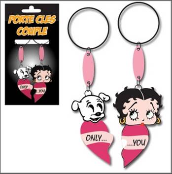 917-0121 MATCHING METAL KEYCHAINS BETTY BOOP Only You