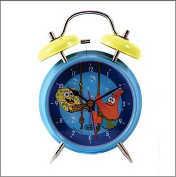 929-0027 RETRO ALARM CLOCK TWIN BELL SPONGEBOB SQUAREPANTS