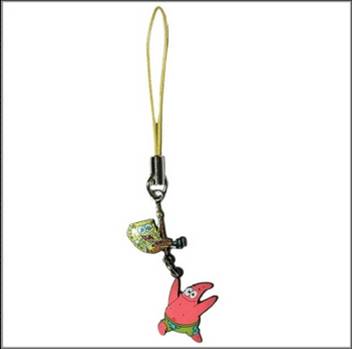 929-0083 KEYCHAIN / PHONE CHARM SPONGEBOB SQUAREPANTS (METAL/PAT