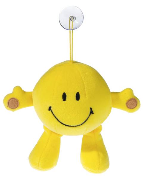 555-0001 SUCTION CUP PLUSH SMILE (classic emoji)