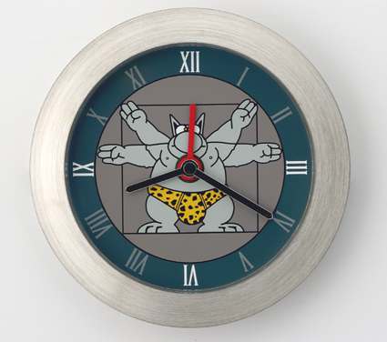 805-0007 ALARM CLOCK LE CHAT METAL