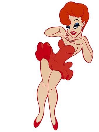 503-0008 CUT OUT CARDBOARD THE DROOPY GIRL