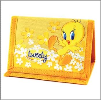 912-0176 WALLET TRIFOLD VELCRO TWEETY FOREVER (LOONEY TUNES)