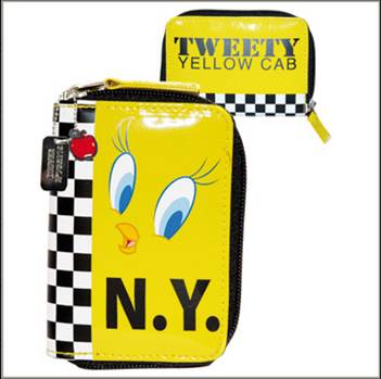 912-0402 COIN WALLET TWEETY YELLOW CAB