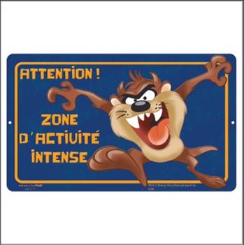 914-0008 METAL SIGN TAZ