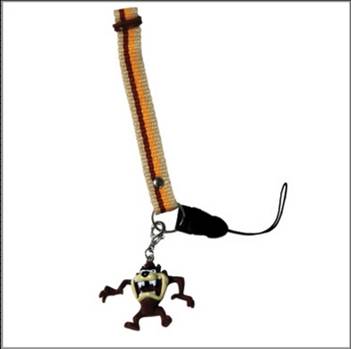 914-0071 KEYCHAIN / PHONE CHARM PVC TAZ 3D